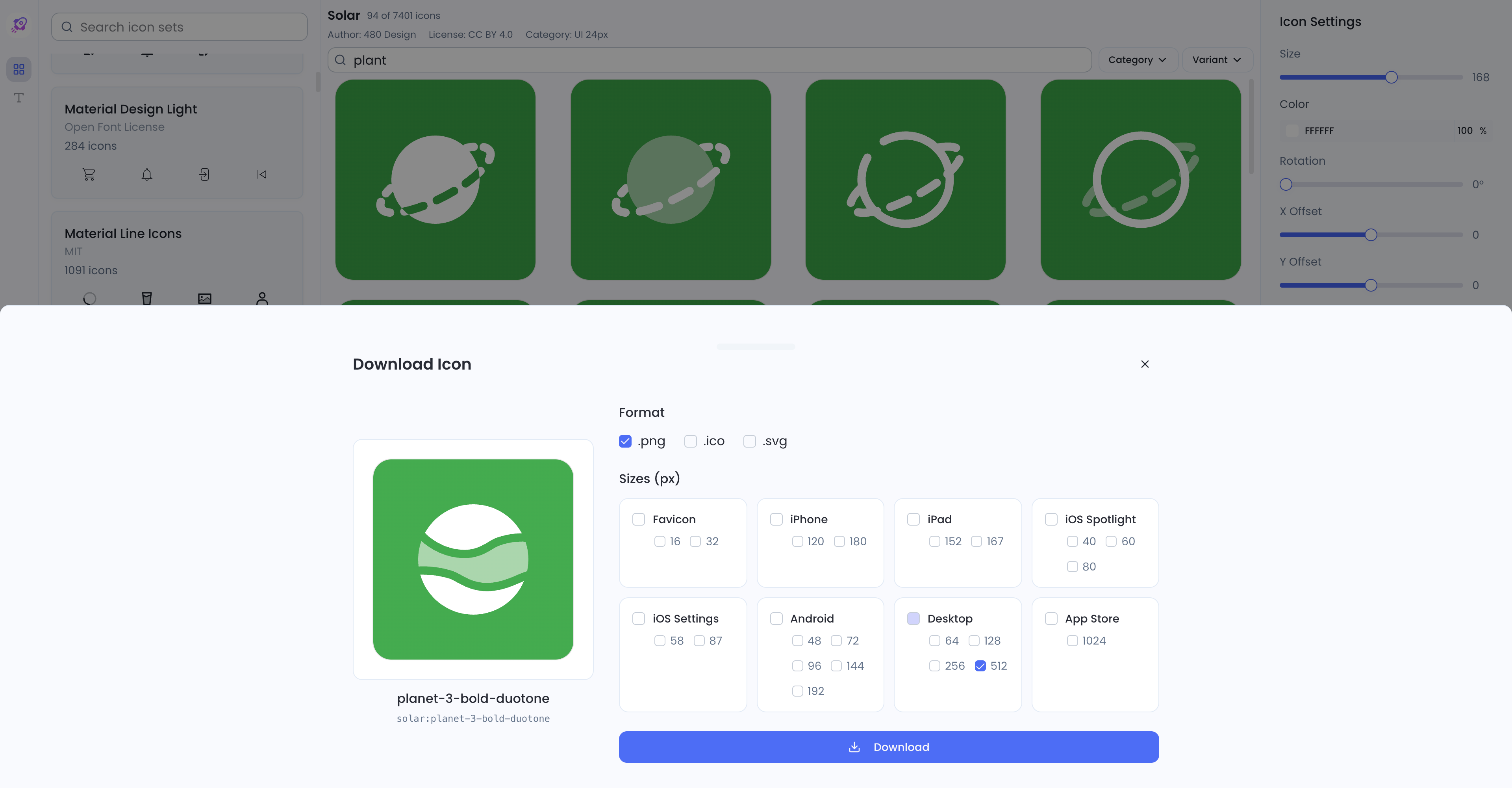 iconfast example solar